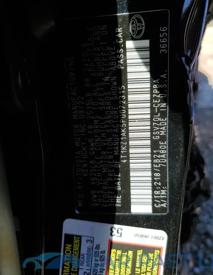 4T1KZ1AK5PU072315# 13