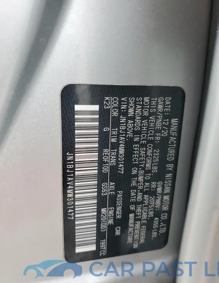 JN1BJ1AV4MW301477# 14