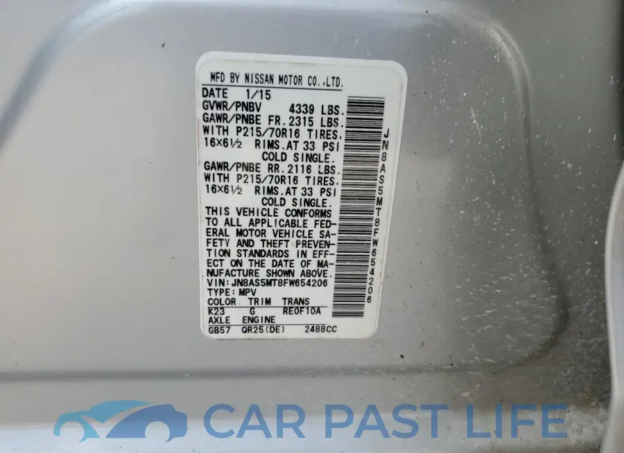 JN8AS5MT8FW654206# 14