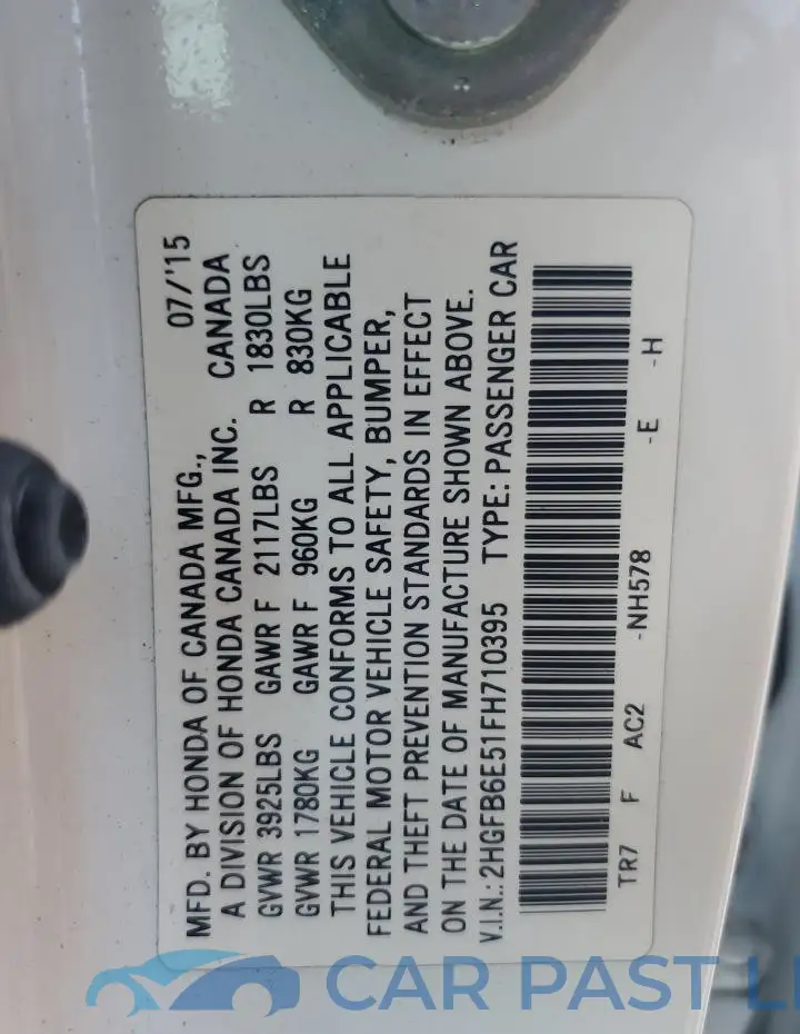 2HGFB6E51FH710395# 12
