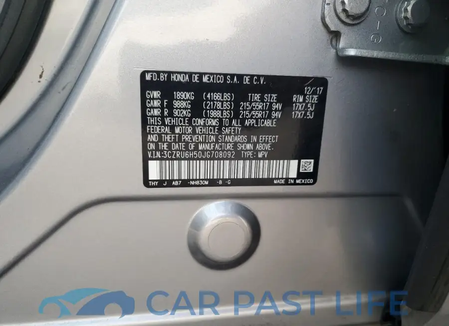 3CZRU6H50JG708092# 14