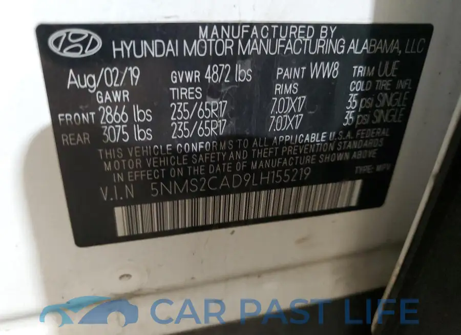 5NMS2CAD9LH155219# 14