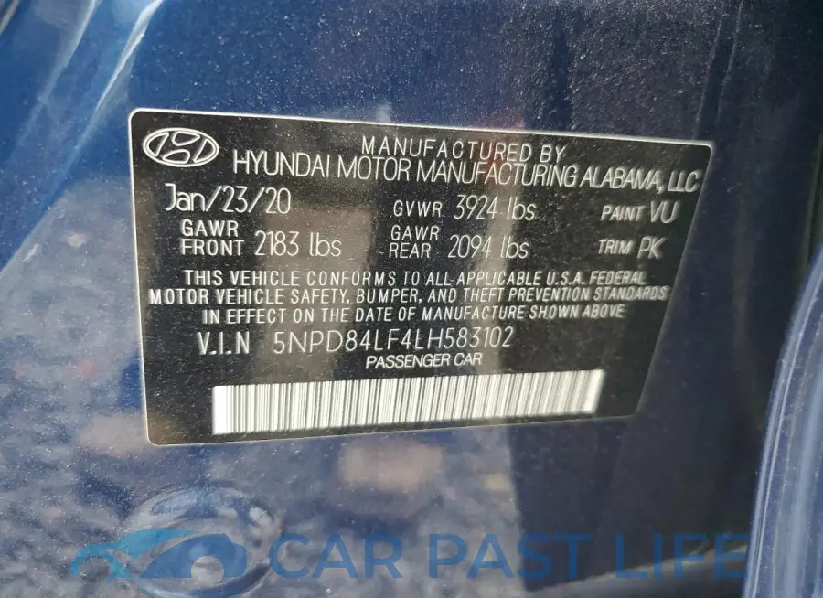 5NPD84LF4LH583102# 12