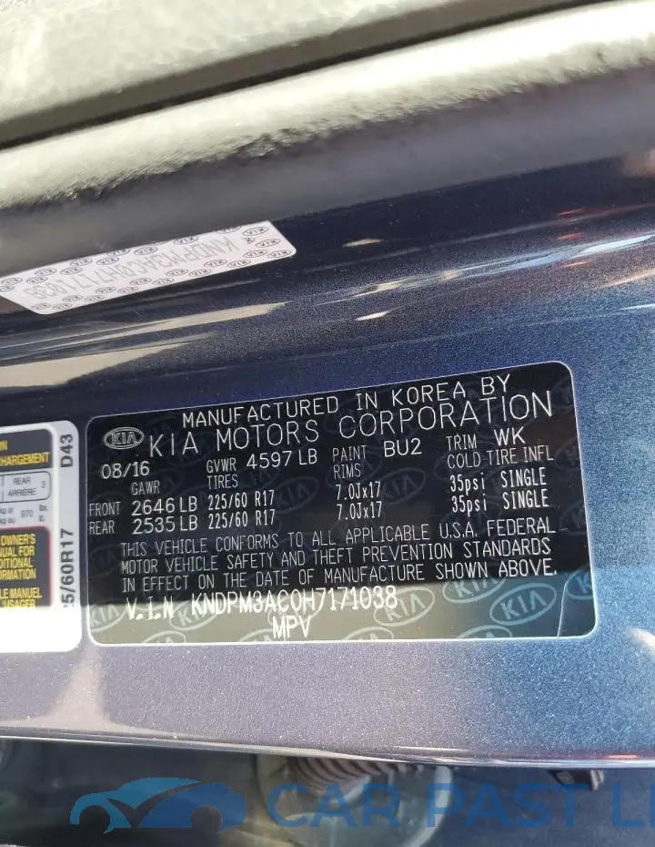 KNDPM3AC0H7171038# 13