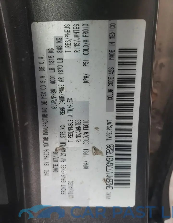3MZBM1V77GM317528# 13