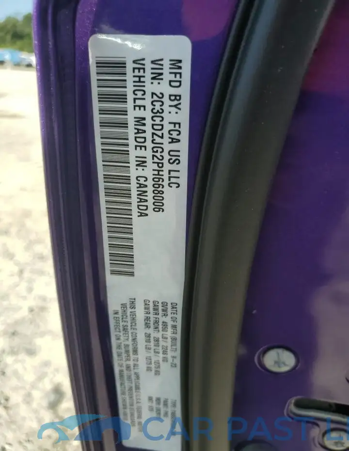 2C3CDZJG2PH668006# 13