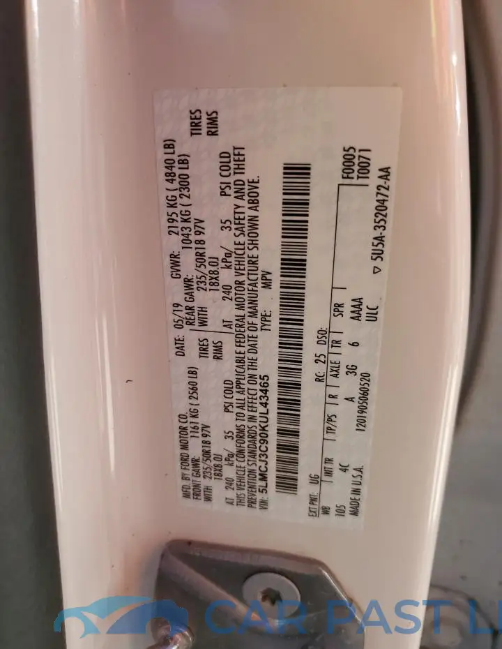 5LMCJ3C90KUL43465# 14