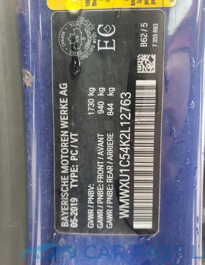 WMWXU1C54K2L12763# 12