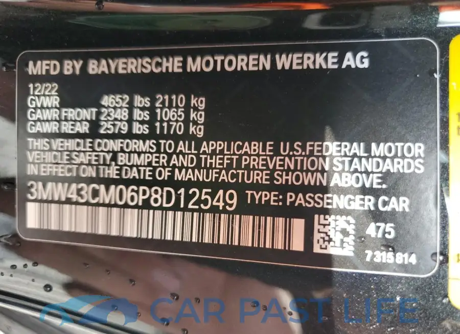 3MW43CM06P8D12549# 12