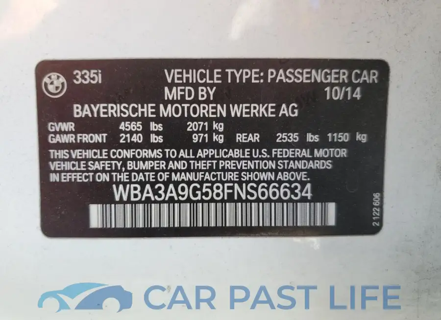 WBA3A9G58FNS66634# 12