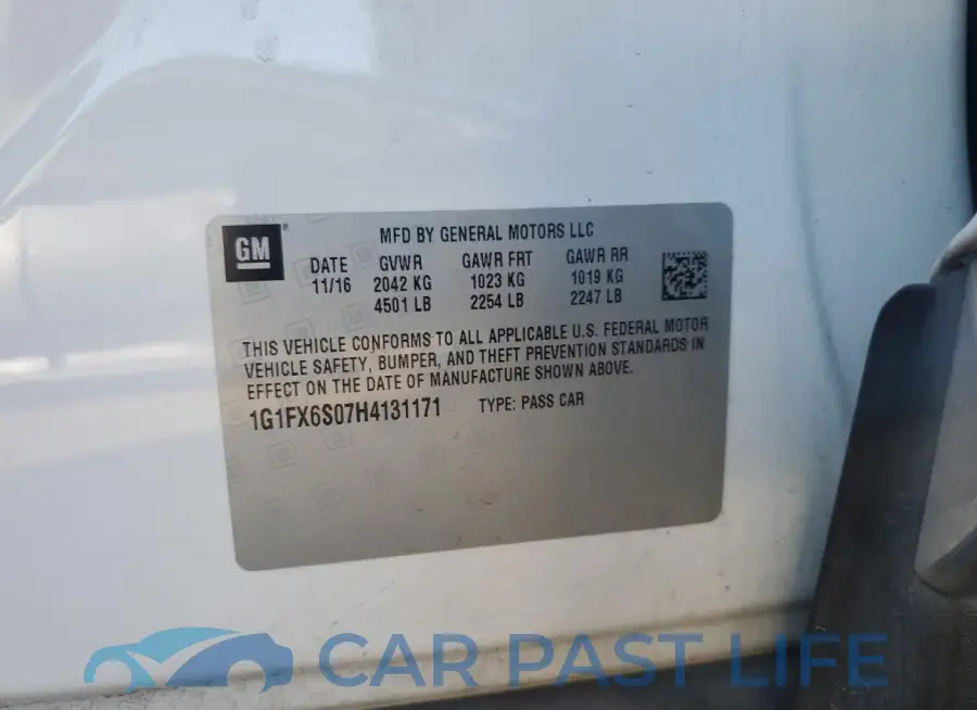 1G1FX6S07H4131171# 13