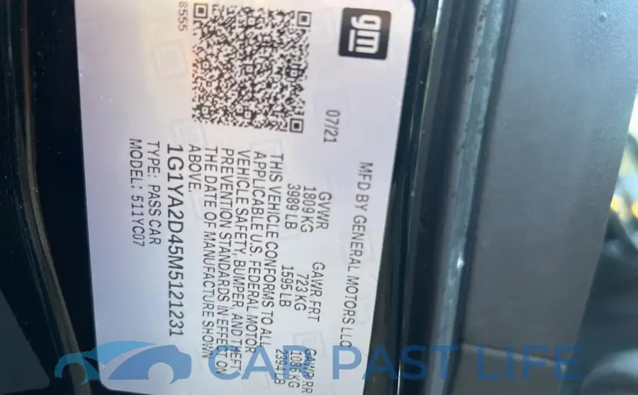 1G1YA2D45M5121231# 10