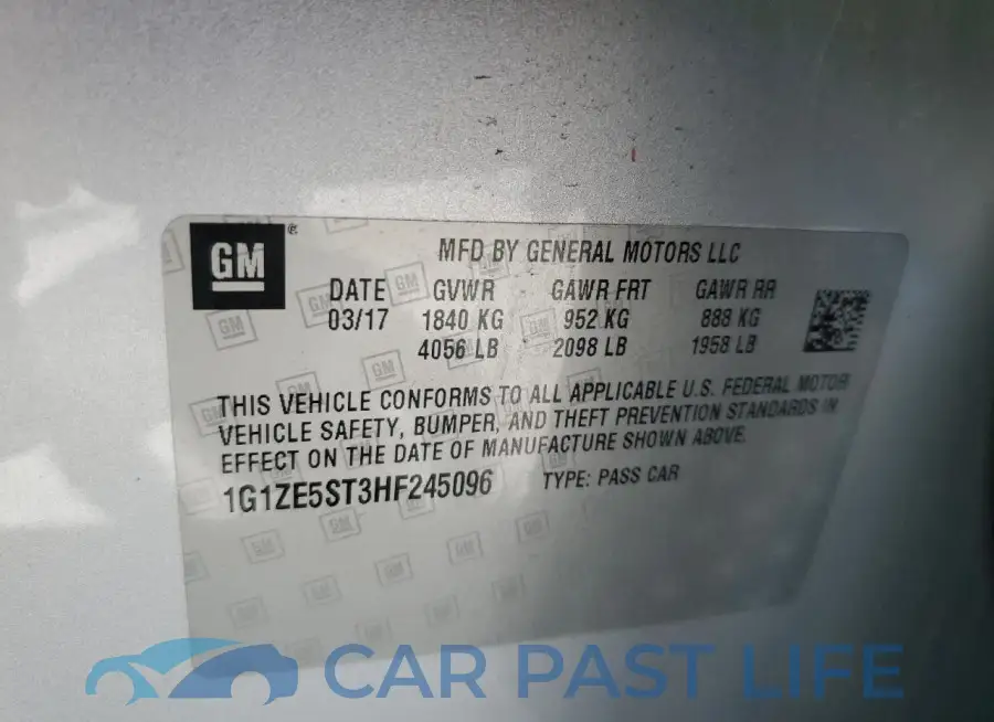 1G1ZE5ST3HF245096# 13