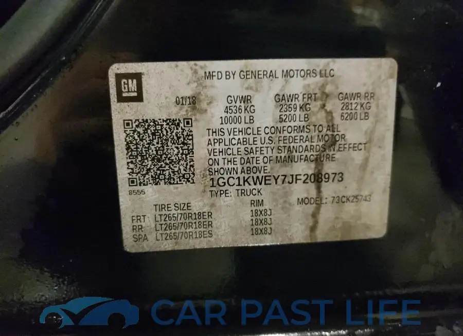 1GC1KWEY7JF208973# 12