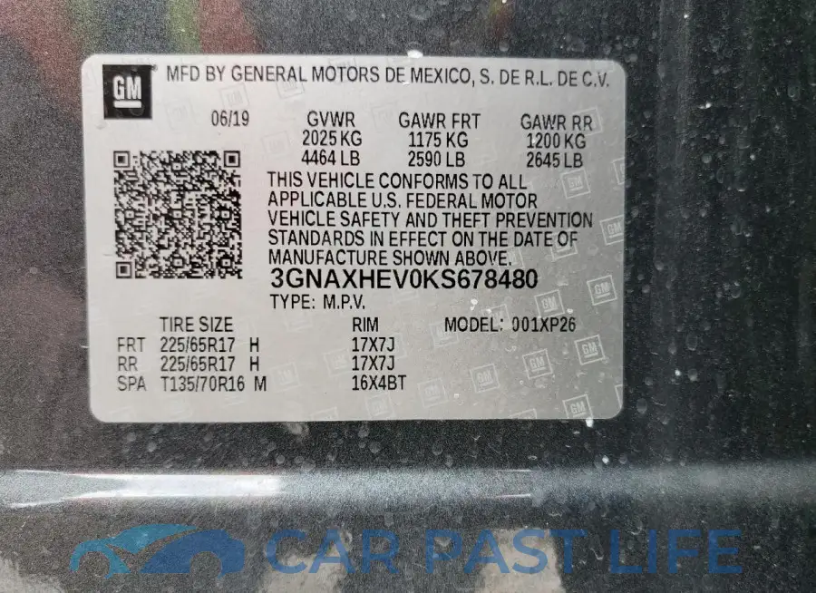 3GNAXHEV0KS678480# 13