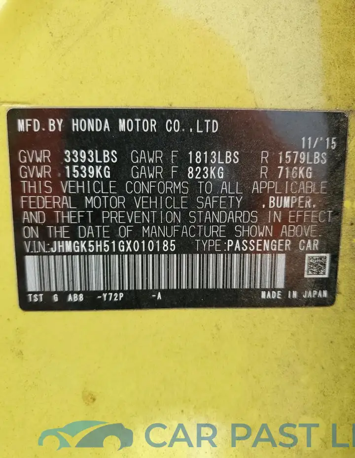 JHMGK5H51GX010185# 13