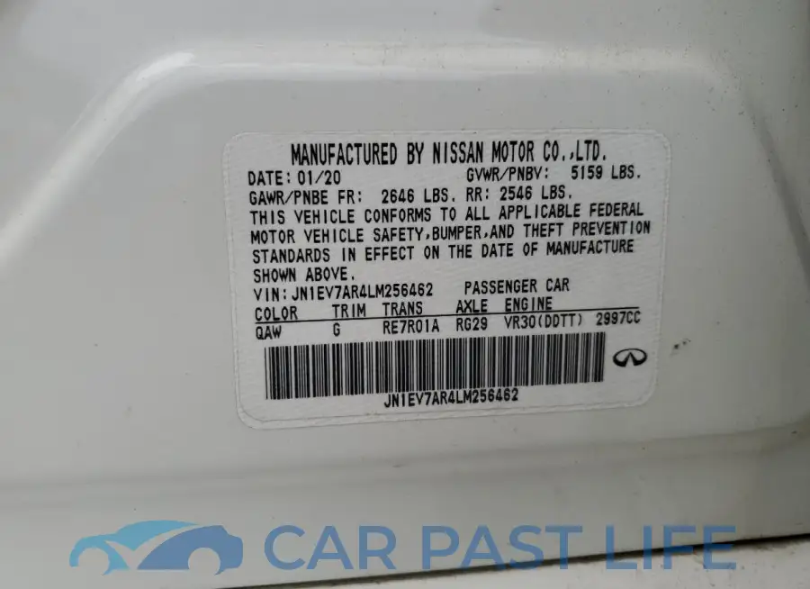 JN1EV7AR4LM256462# 12
