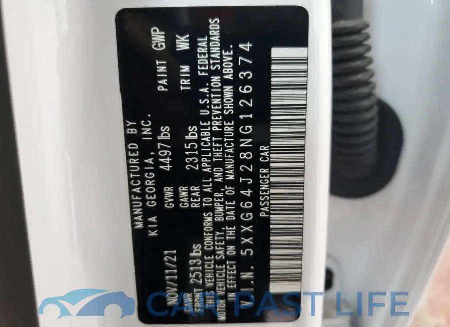 5XXG64J28NG126374# 13