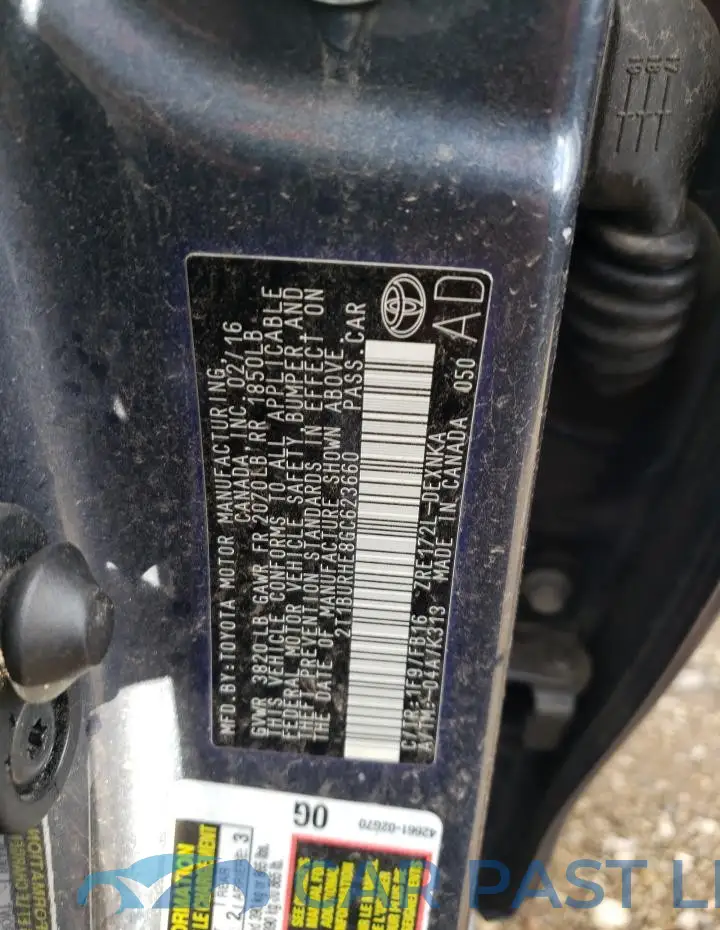 2T1BURHE8GC623660# 12