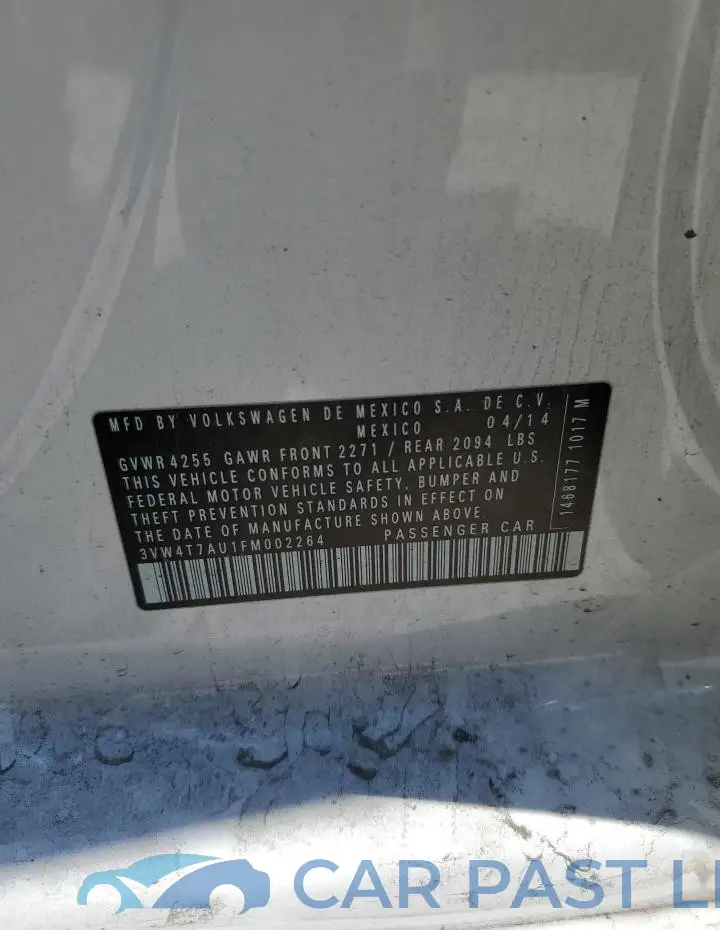 3VW4T7AU1FM002264# 13