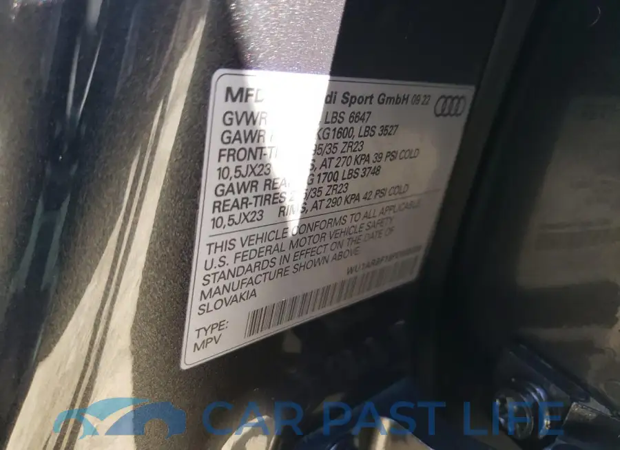 WU1ARBF18PD005006# 12