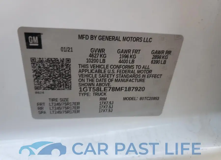 1GT58LE78MF187920# 13