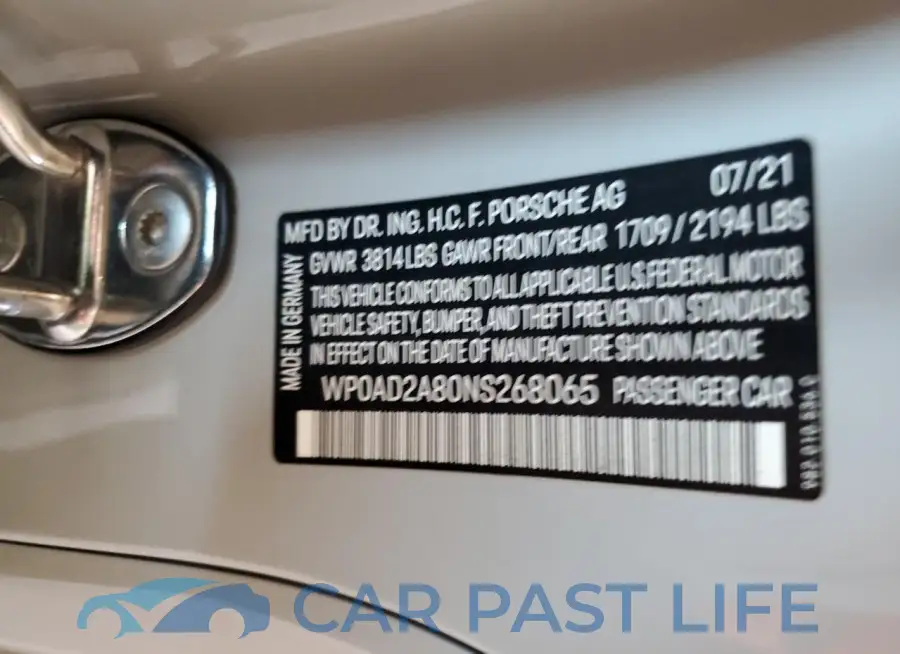WP0AD2A80NS268065# 12