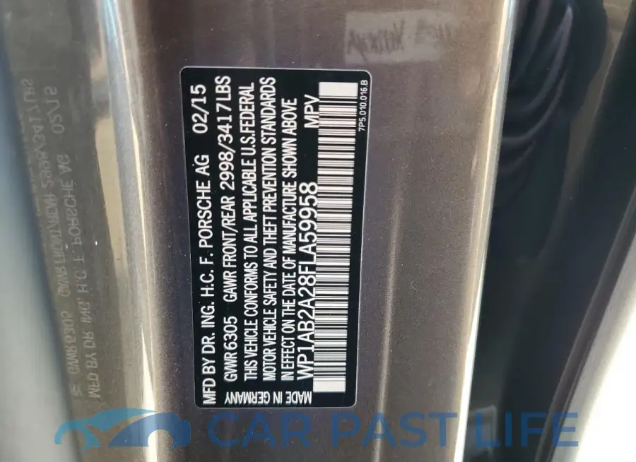 WP1AB2A28FLA59958# 13