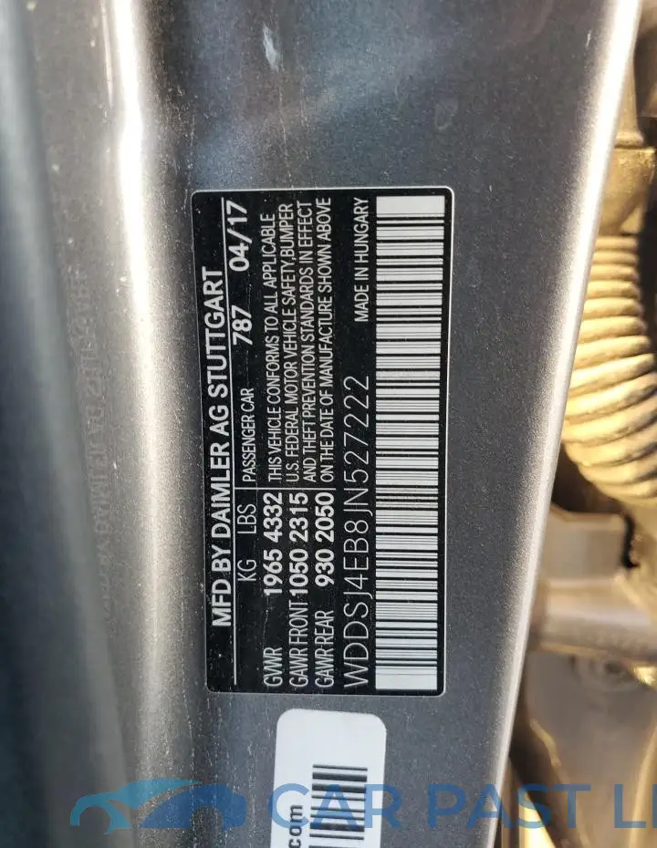 WDDSJ4EB8JN527222# 12