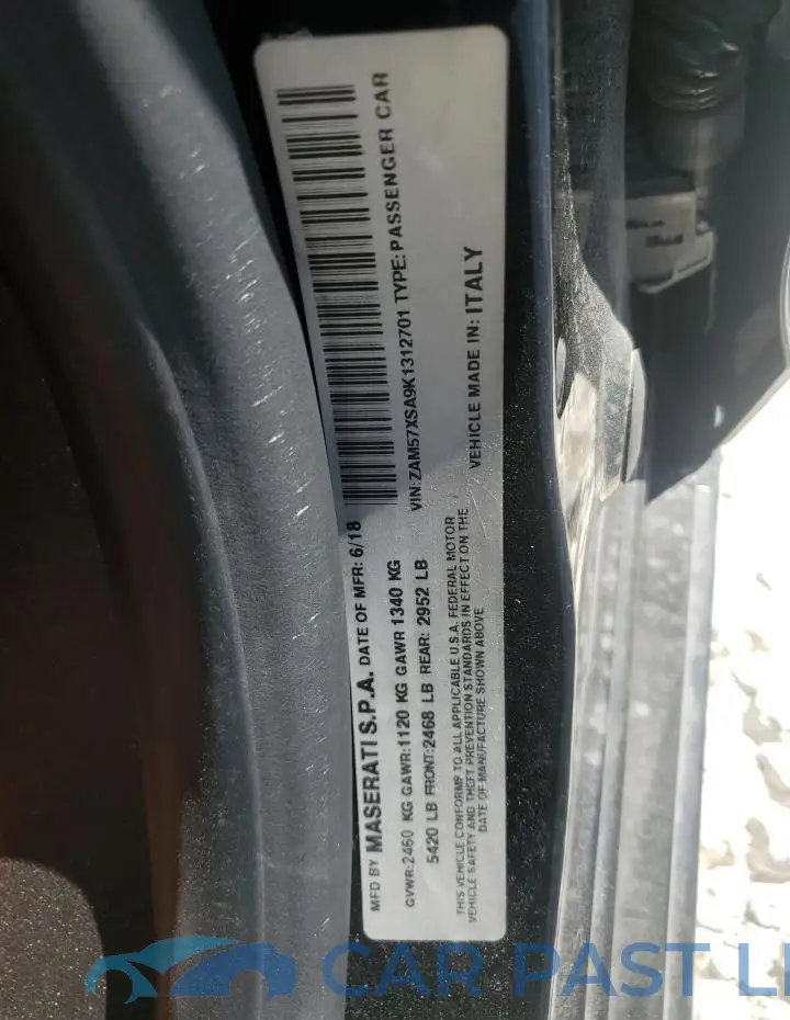 ZAM57XSA9K1312701# 12