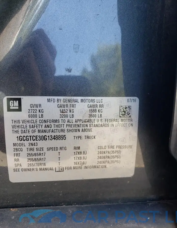 1GCGTCE30G1348895# 12