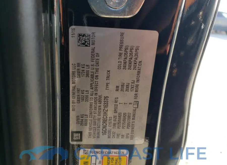 1GCNCREC8HZ163376# 13