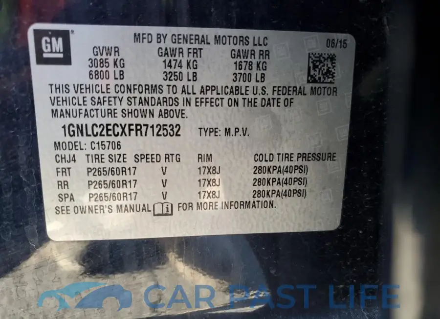 1GNLC2ECXFR712532# 13