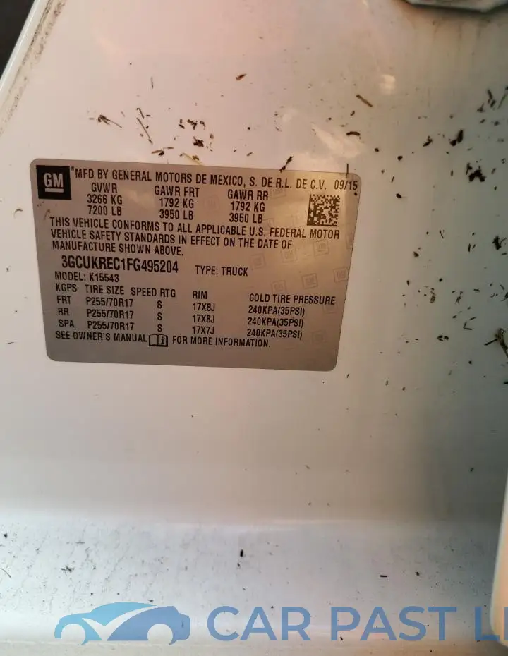 3GCUKREC1FG495204# 13