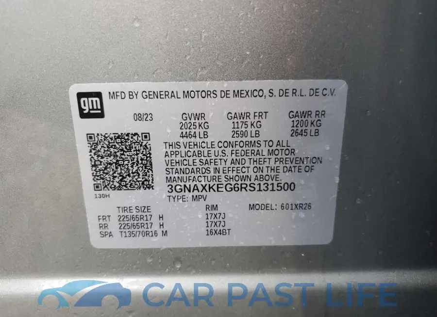 3GNAXKEG6RS131500# 13