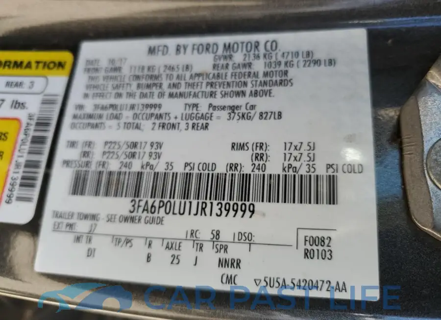 3FA6P0LU1JR139999# 13
