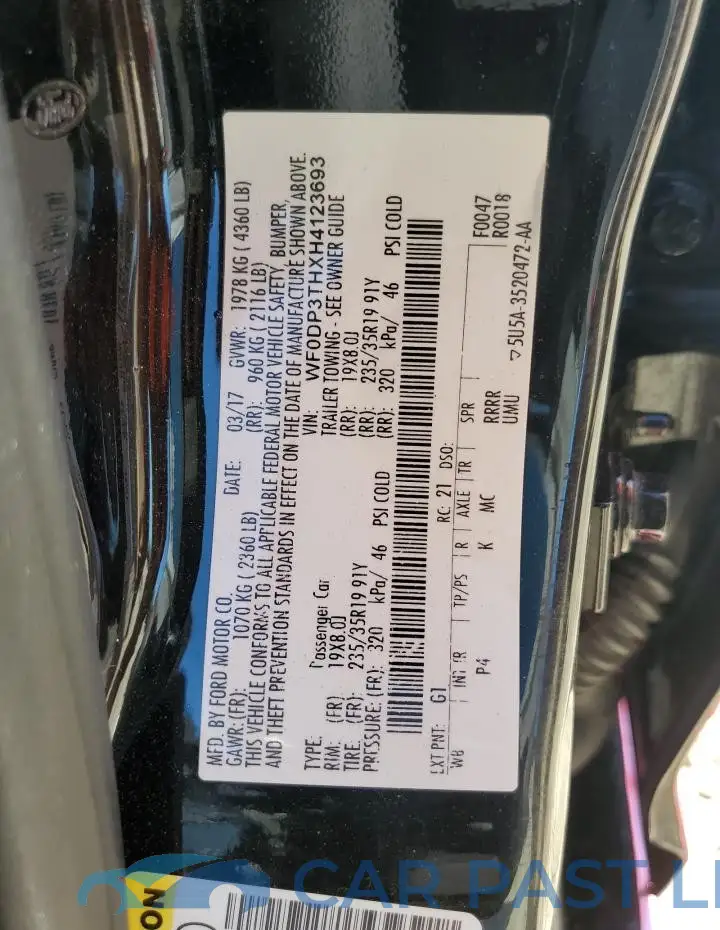 WF0DP3THXH4123693# 12