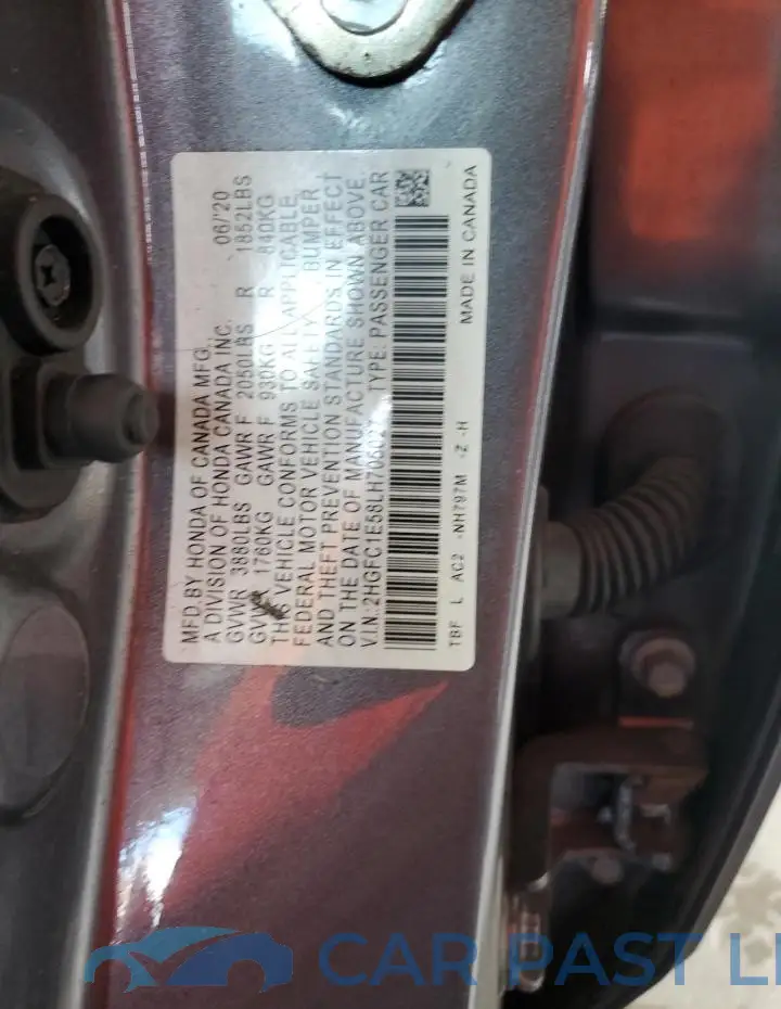 2HGFC1E58LH705027# 12