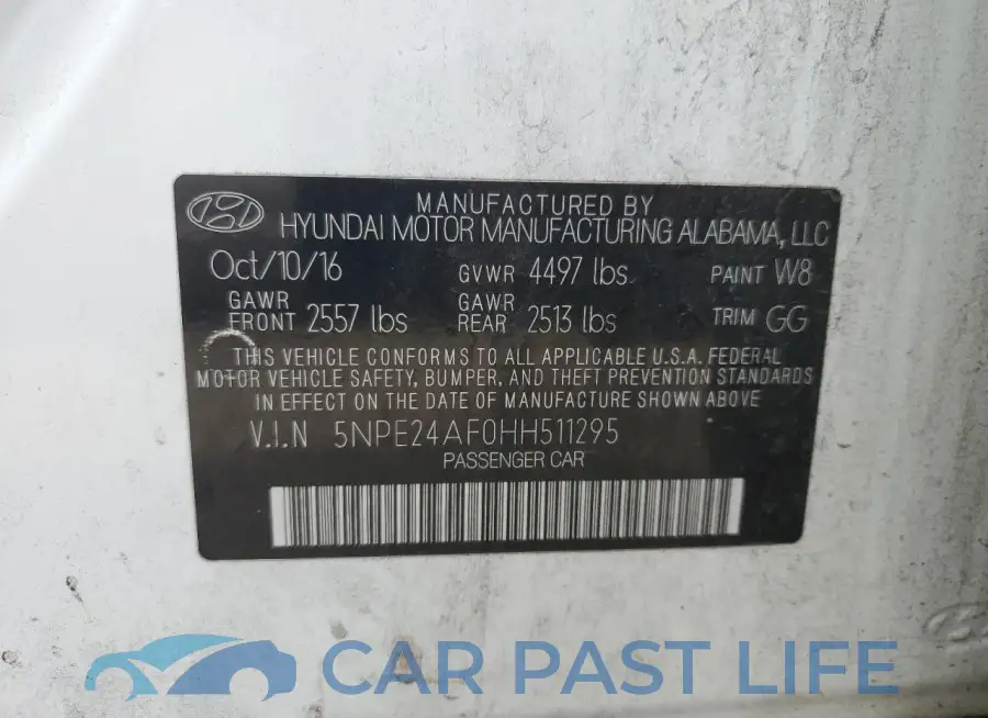 5NPE24AF0HH511295# 12