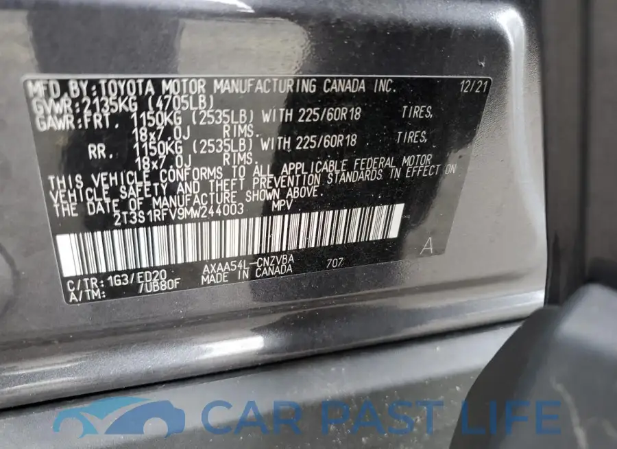 2T3S1RFV9MW244003# 14