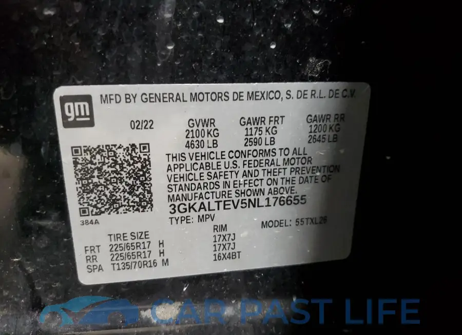 3GKALTEV5NL176655# 14