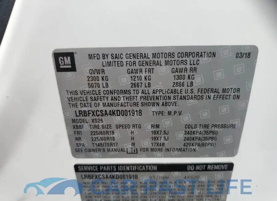 LRBFXCSA4KD001918# 13