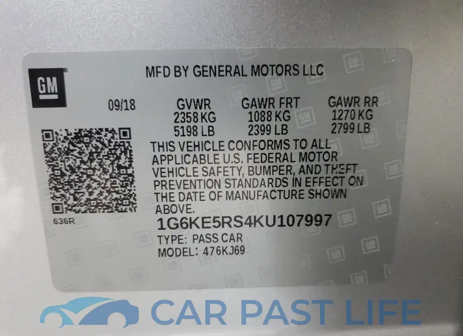 1G6KE5RS4KU107997# 12