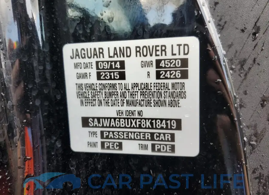 SAJWA6BUXF8K18419# 13