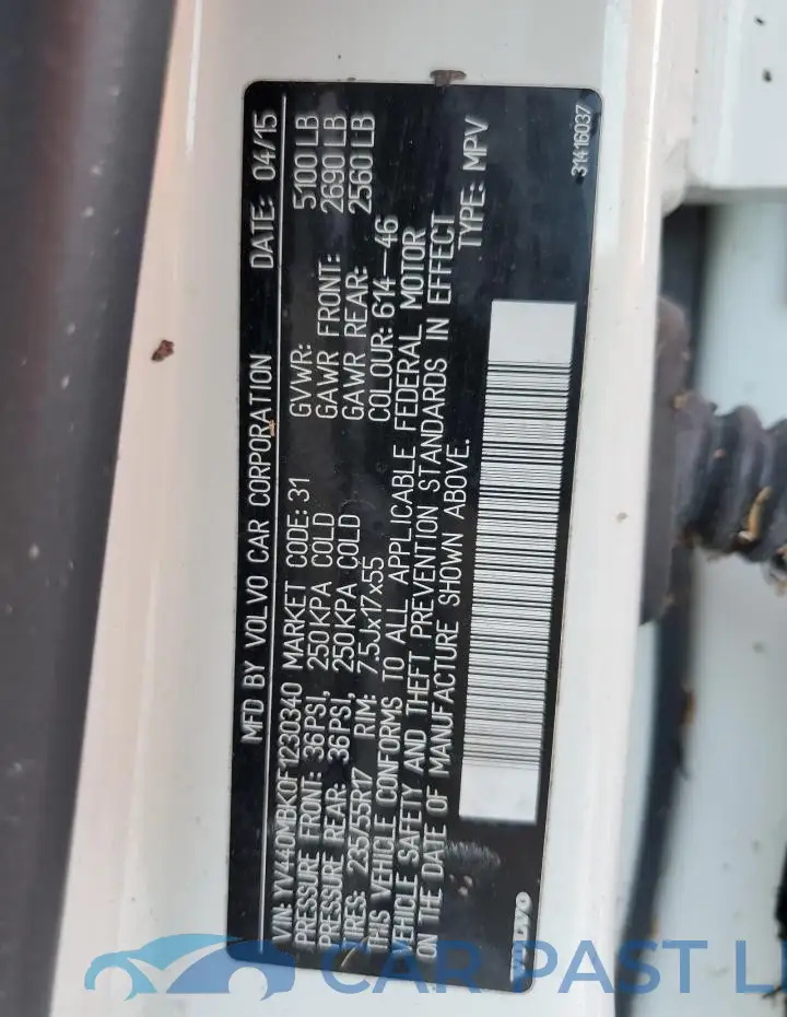 YV440MBK0F1230340# 14