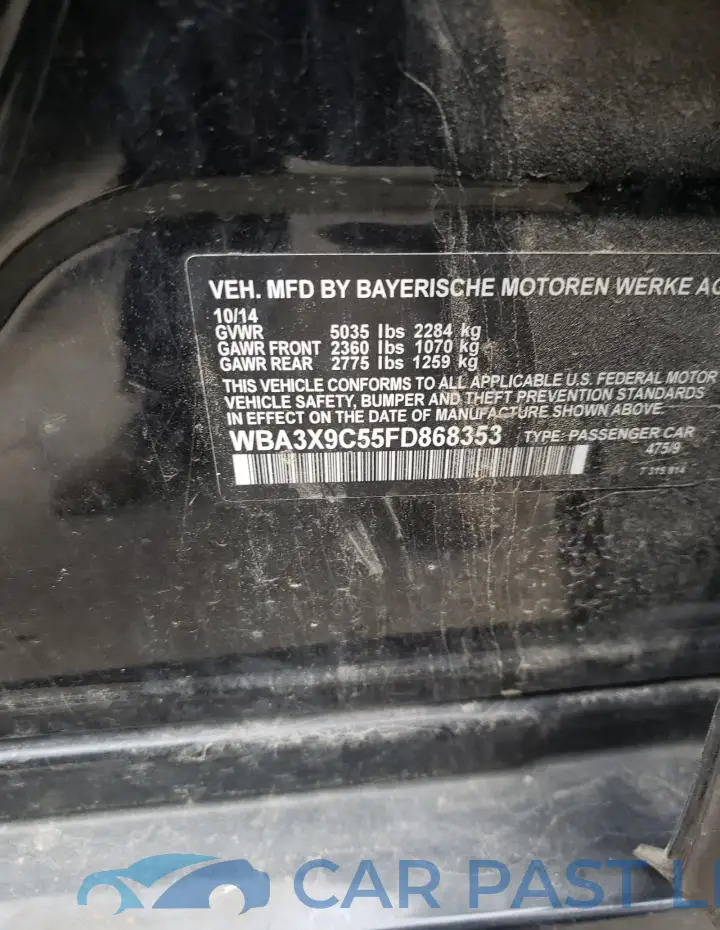 WBA3X9C55FD868353# 12