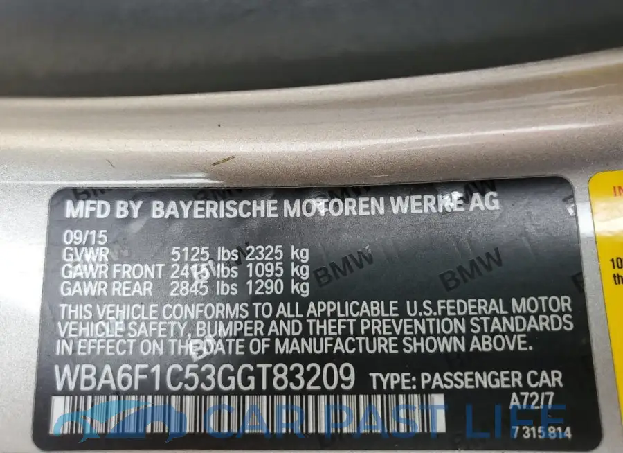 WBA6F1C53GGT83209# 13