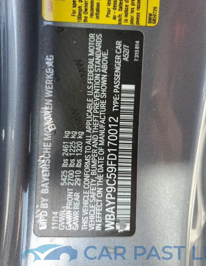 WBAYP9C59FD170012# 12