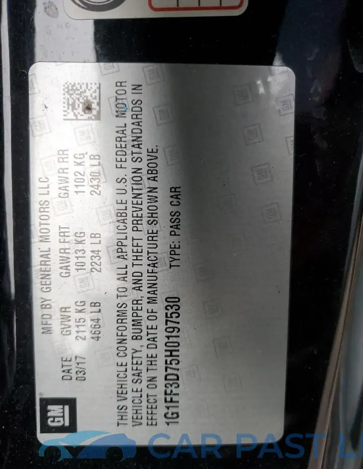 1G1FF3D75H0197530# 12