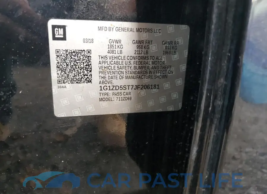 1G1ZD5ST7JF206181# 12